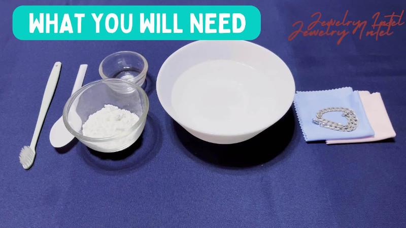 items needed to clean silver using cornflour