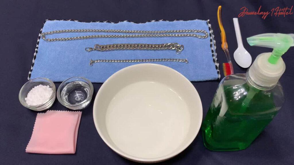 items needed to clean white gold