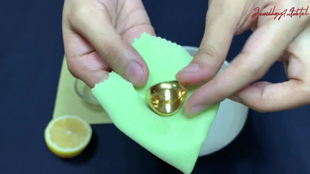 pat dry to clean and wipe ring