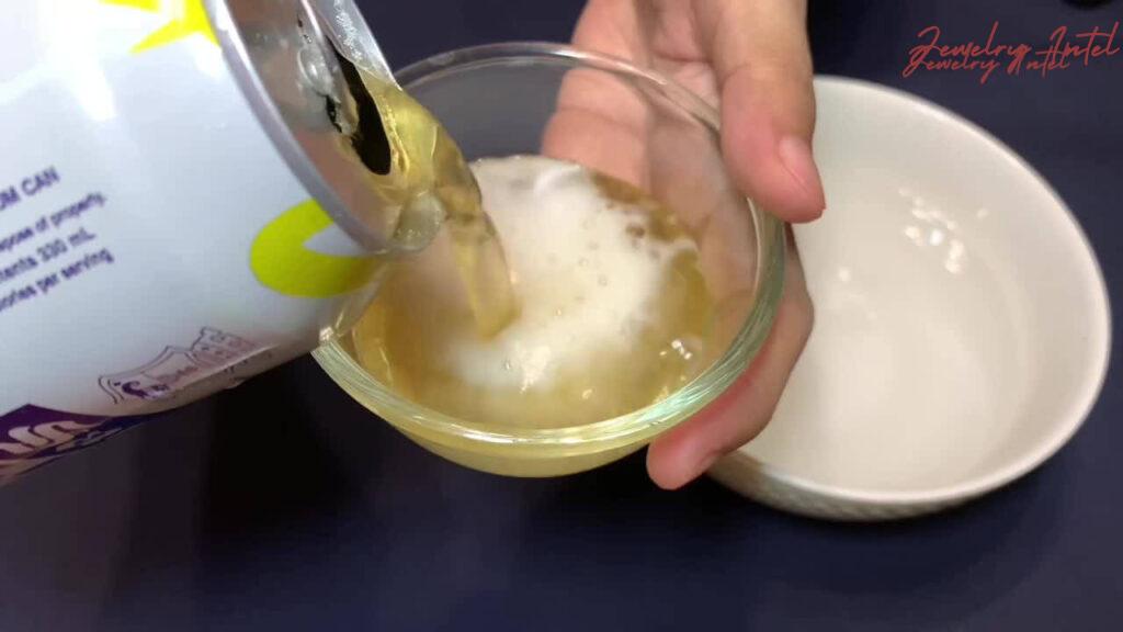 pour beer into bowl