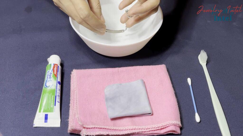 rinse jewelry - clean silver at home