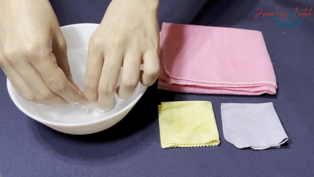 rinse silver with lukewarm water