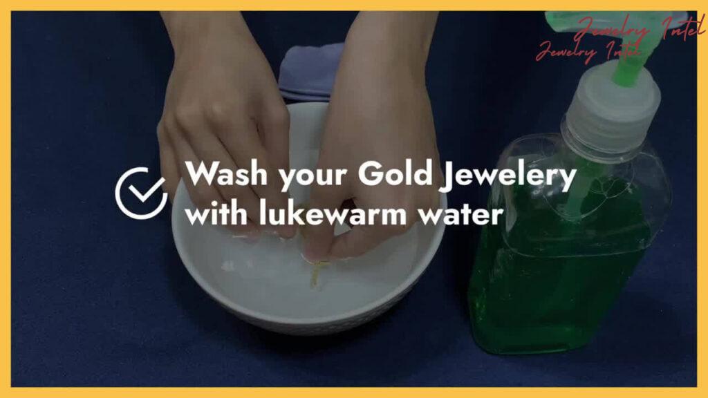 wash gold vermeil with water