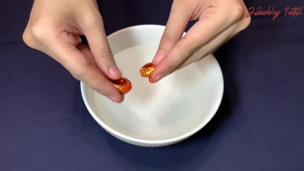 wash off the ketchup-covered gold jewelry