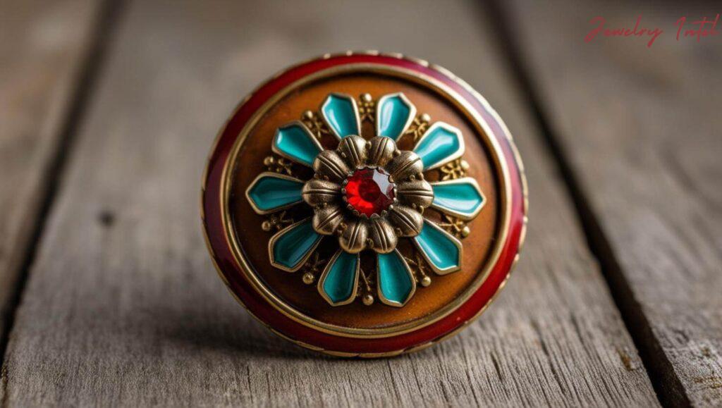 DIY fridge magnet using an old brooch