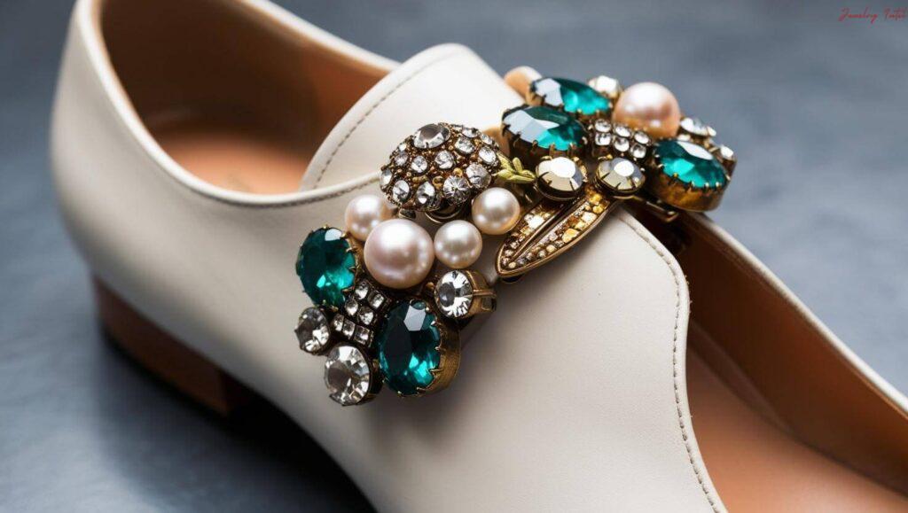decorate your shoe with old jewelry