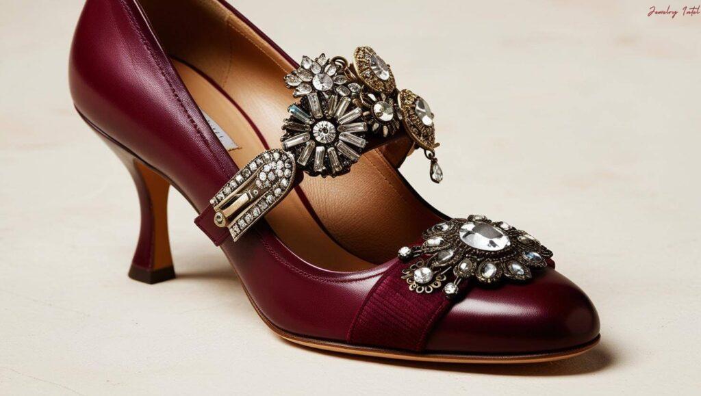 decorate your shoe with old jewelry
